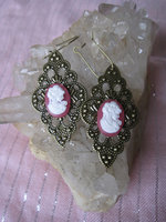 Camee Oorbellen Roze