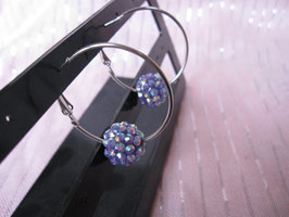 Shamballa Oorbellen Paars